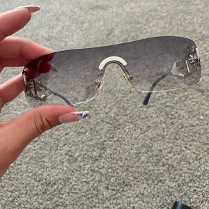 Silver Rimless Sunglasses